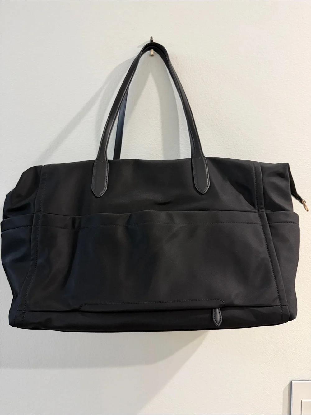 kate spade Black Nylon Duffel Bag with Gold Hardware